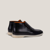 Andora - Schwarzes Kalbsleder - Loafer Stiefel
