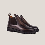 Livorno Country - Sattelbraunes Patina-Leder - Chelsea Stiefel