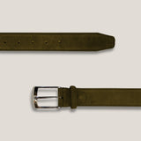 Wildledergürtel - Camouflage Grün