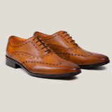 Naples - Helles Cognacbraun - Leder Brogues