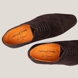 Oxford24 - Dunkelbraunes Wildleder - Cap Toe Oxfords