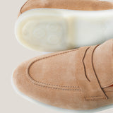 Portofino - Hellbeiges Wildleder - Penny Loafers