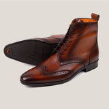 Ravenna - Cognacbraunes Leder - Balmoral Boots