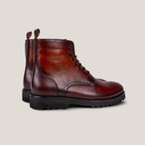 Bolzano24 - Cognacbraunes Patinaleder - Stiefel