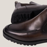 Livorno Country - Sattelbraunes Patina-Leder - Chelsea Stiefel