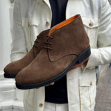 Prague '25 - Schokoladenbraunes Wildleder - Dessertstiefel