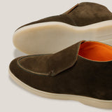 Andora - Camouflage-Grünes Wildleder - Loafer Stiefel