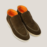 Andora - Camouflage-Grünes Wildleder - Loafer Stiefel