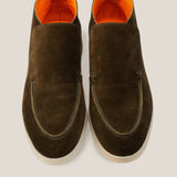 Andora - Camouflage-Grünes Wildleder - Loafer Stiefel