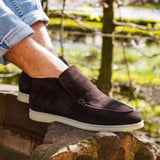 Andora - Dunkelbraunes Wildleder - Loafer Stiefel