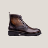Bolzano24 - Sattelbraunes Patina-Leder - Stiefel