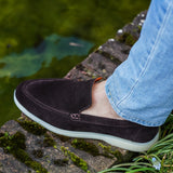 Capri - Dunkelbraunes Wildleder - Loafer
