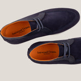 Lecco - Croco Dark Navy Wildleder - Chukkas