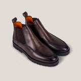 Livorno Country - Sattelbraunes Patina-Leder - Chelsea Stiefel