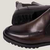 Livorno Country - Sattelbraunes Patina-Leder - Chelsea Stiefel