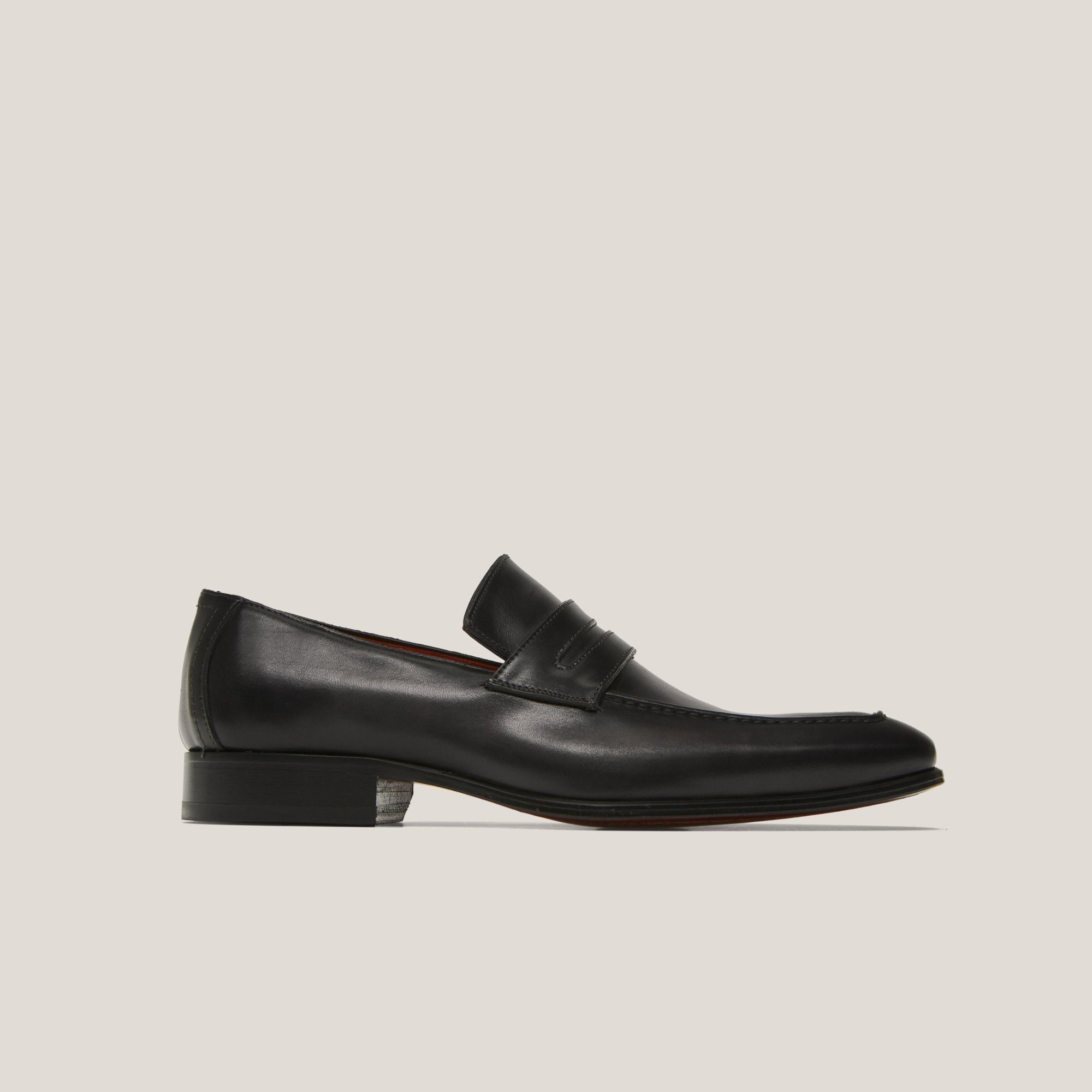 Milano - Dunkelgraues Leder - Penny Loafers