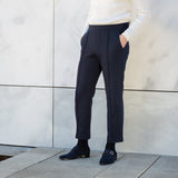 NY24 - Dunkelblaues Wildleder - Einzelne Monk Schuhe