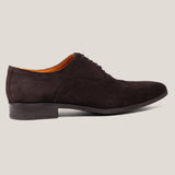 Oxford24 - Dunkelbraunes Wildleder - Cap Toe Oxfords