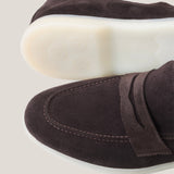 Portofino - Dunkelbraunes Wildleder - Penny Loafers