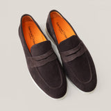 Portofino - Dunkelbraunes Wildleder - Penny Loafers
