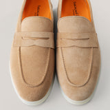 Portofino - Hellbeiges Wildleder - Penny Loafers