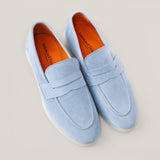 Portofino - Hellblaues (Santorini) Wildleder - Penny Loafers