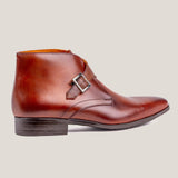 Stockholm - Cognacbraunes Leder - Monkstrap-Stiefel 
