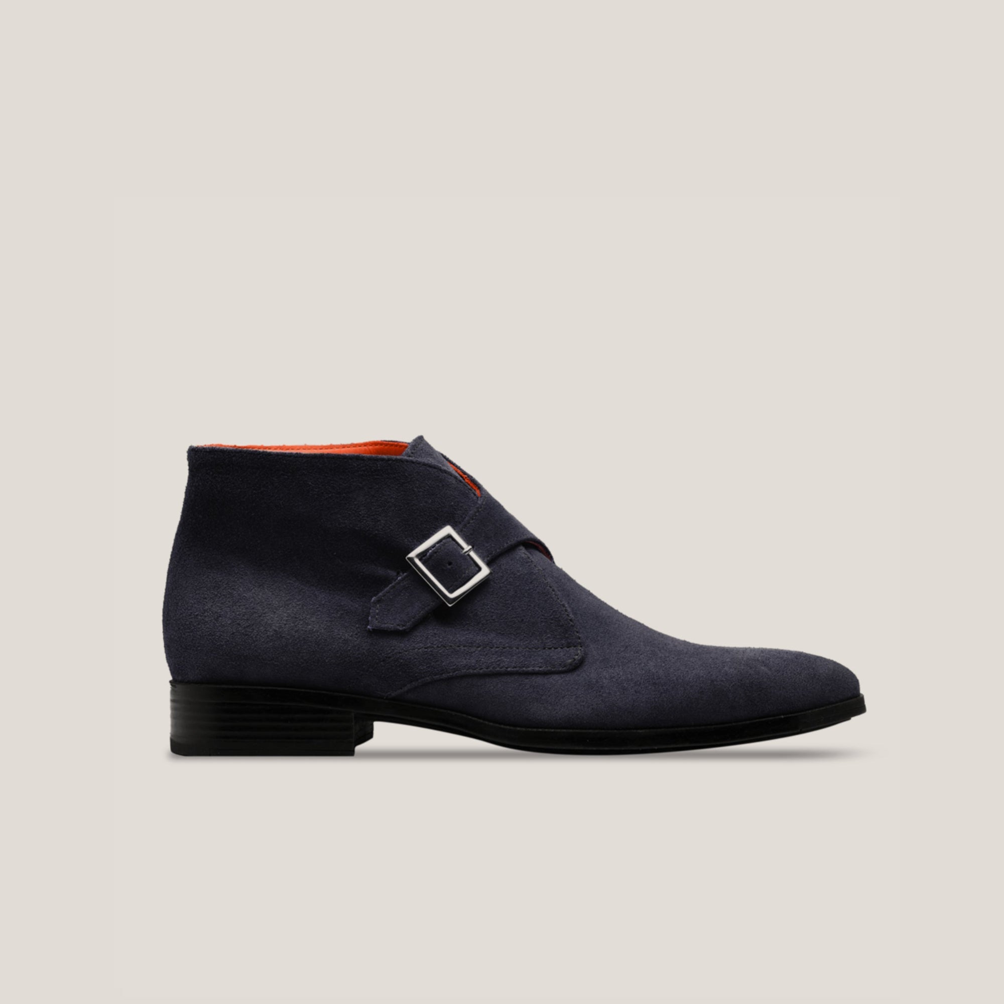 Stockholm – Dunkelblaues Wildleder – Monkstrap-Stiefel