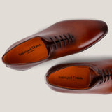 Vienna24 - Cognacbraunes Patina-Leder - Whole Cut Oxfords